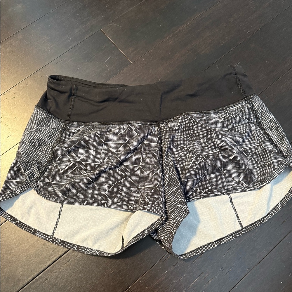 lululemon athletica Black and Gray Athletic Shorts